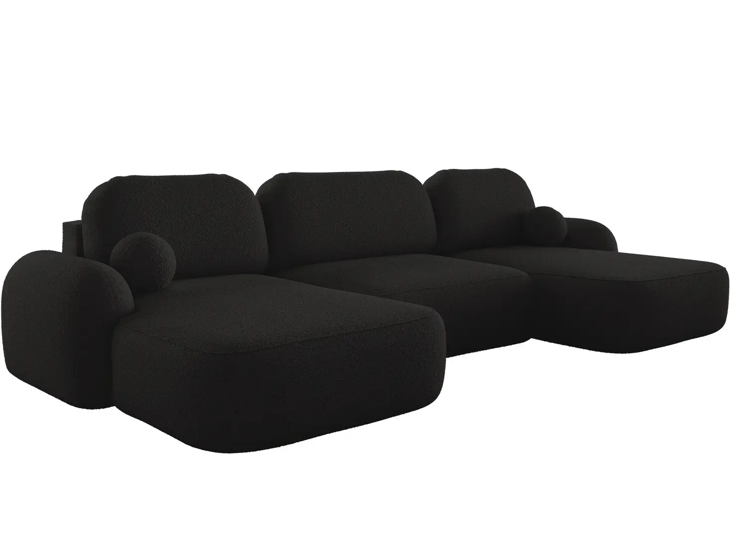 Canapea in forma de U Space Meble Molly U Terra Frotte 14 (Black)