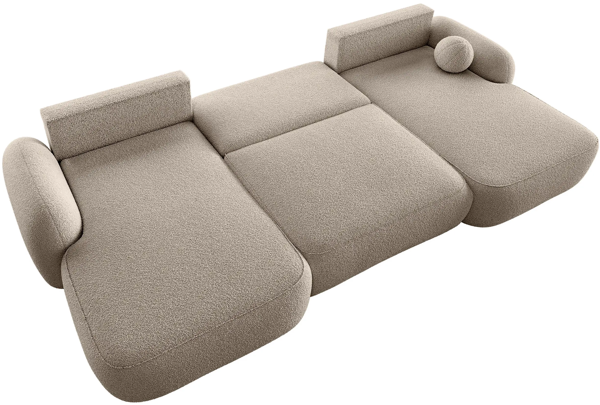 Canapea in forma de U Space Meble Molly U Terra Frotte 3 (Beige) - 3