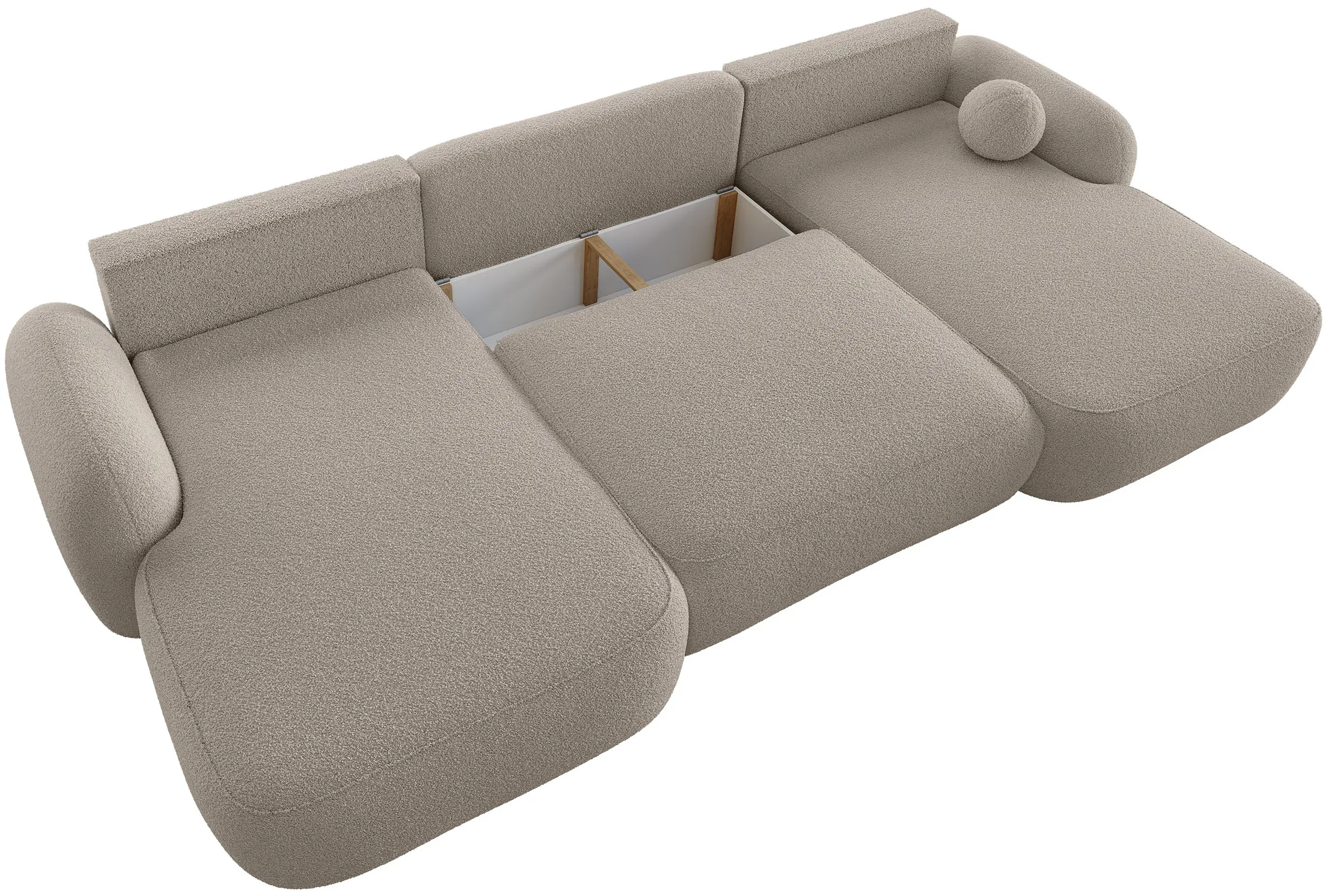 Canapea in forma de U Space Meble Molly U Terra Frotte 3 (Beige) - 4