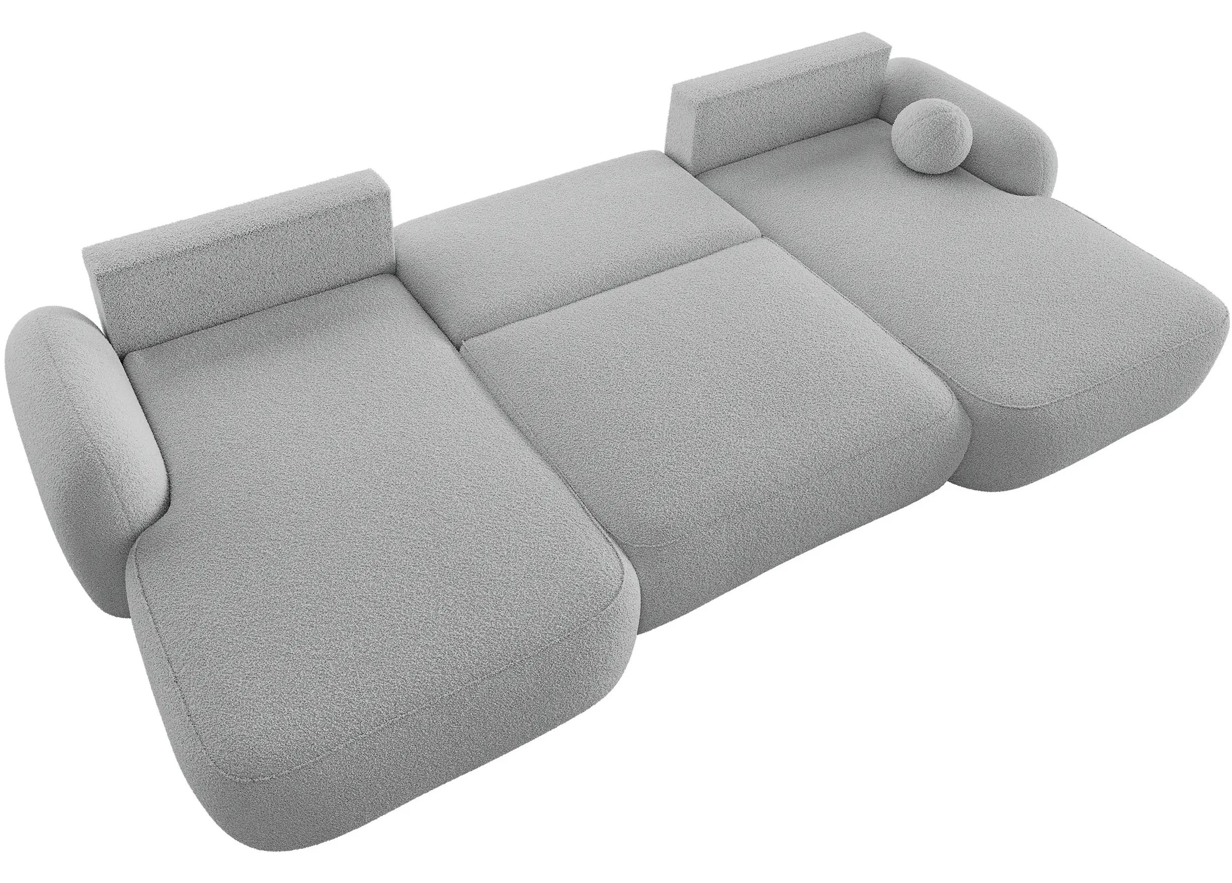 Canapea in forma de U Space Meble Molly U Terra Frotte 5 (Grey) - 3