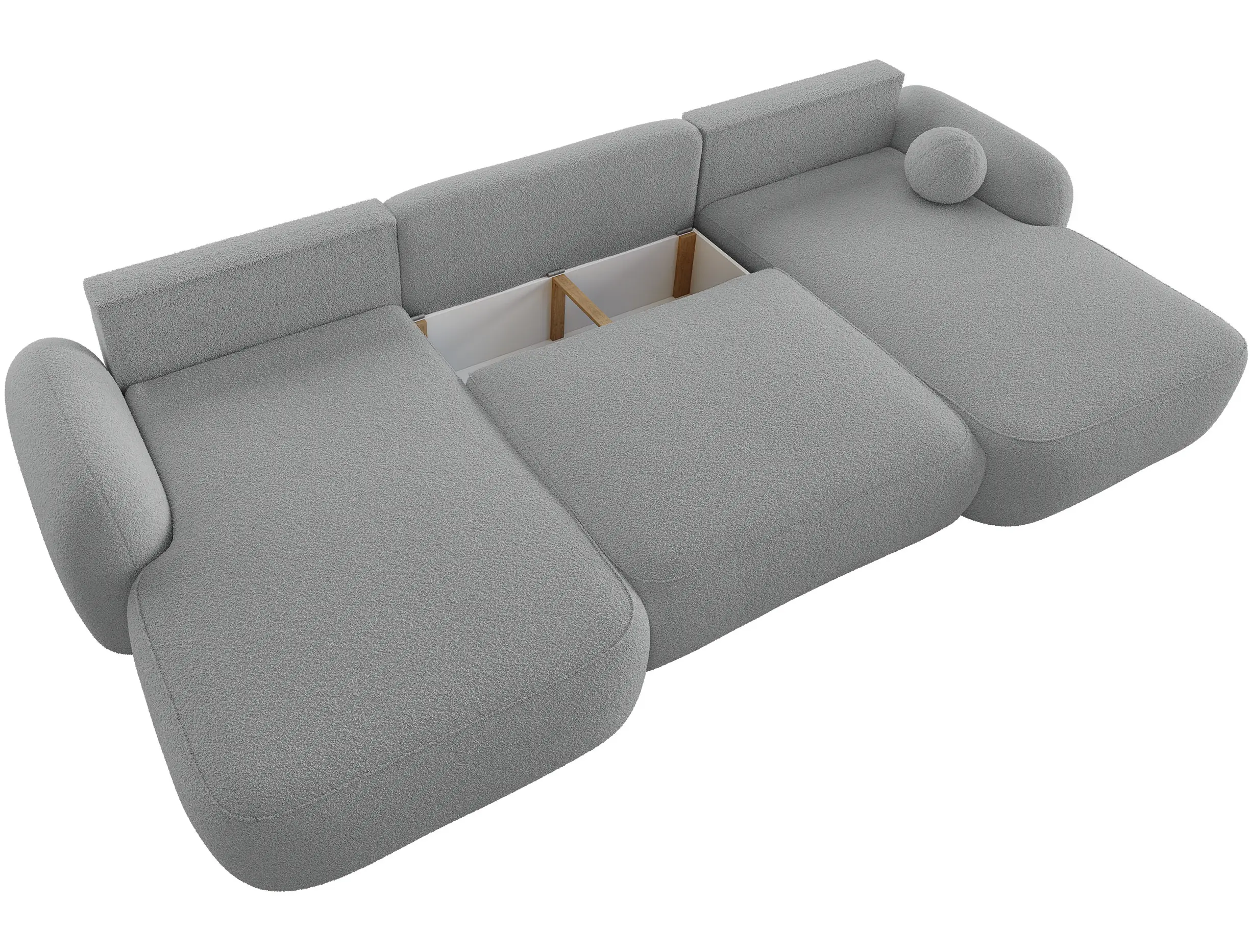 Canapea in forma de U Space Meble Molly U Terra Frotte 5 (Grey) - 4