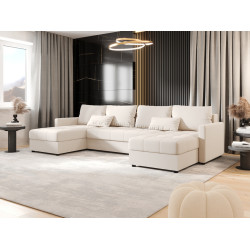 Canapea in forma de U Space Meble Mos U Bis Cosmic 10 (Cream)