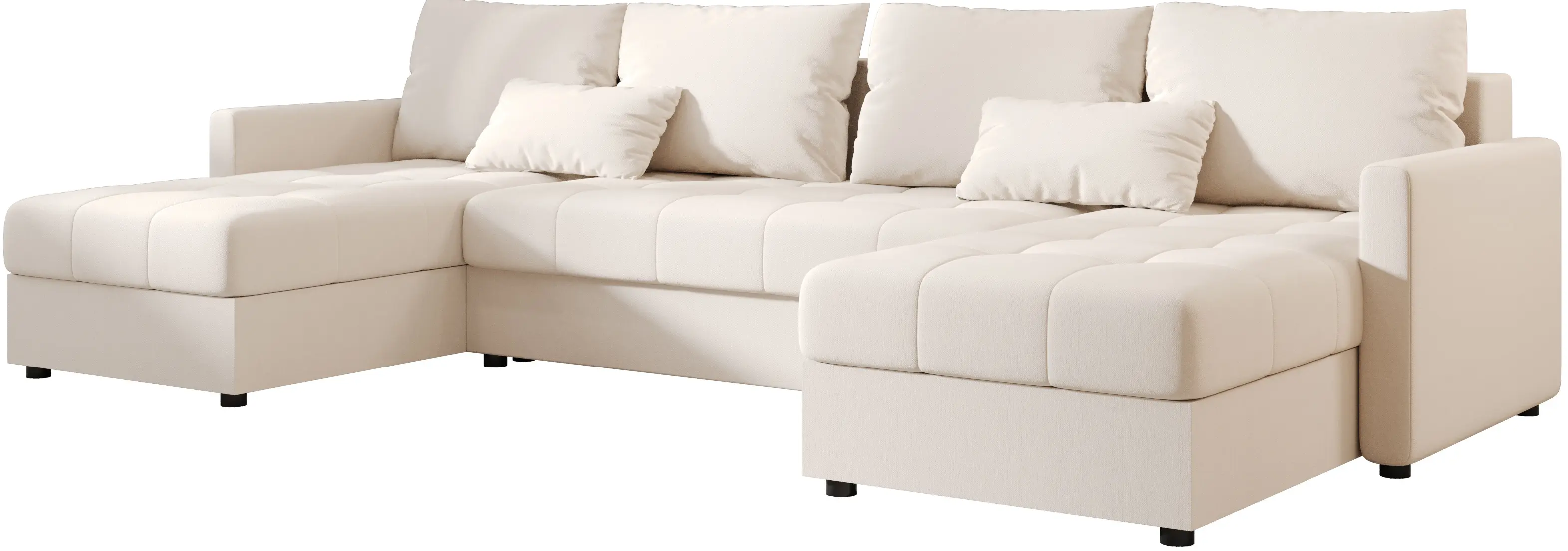 Canapea in forma de U Space Meble Mos U Bis Cosmic 10 (Cream)