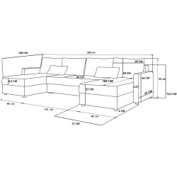 Canapea in forma de U Space Meble Mos U Bis Cosmic 16 (Mint) Thumb