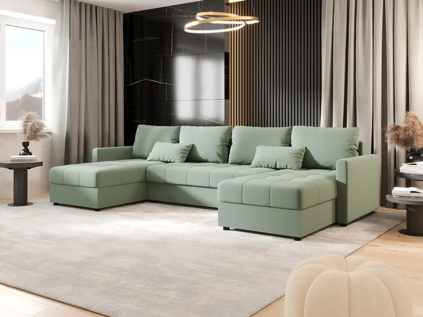 Canapea in forma de U Space Meble Mos U Bis Cosmic 16 (Mint)