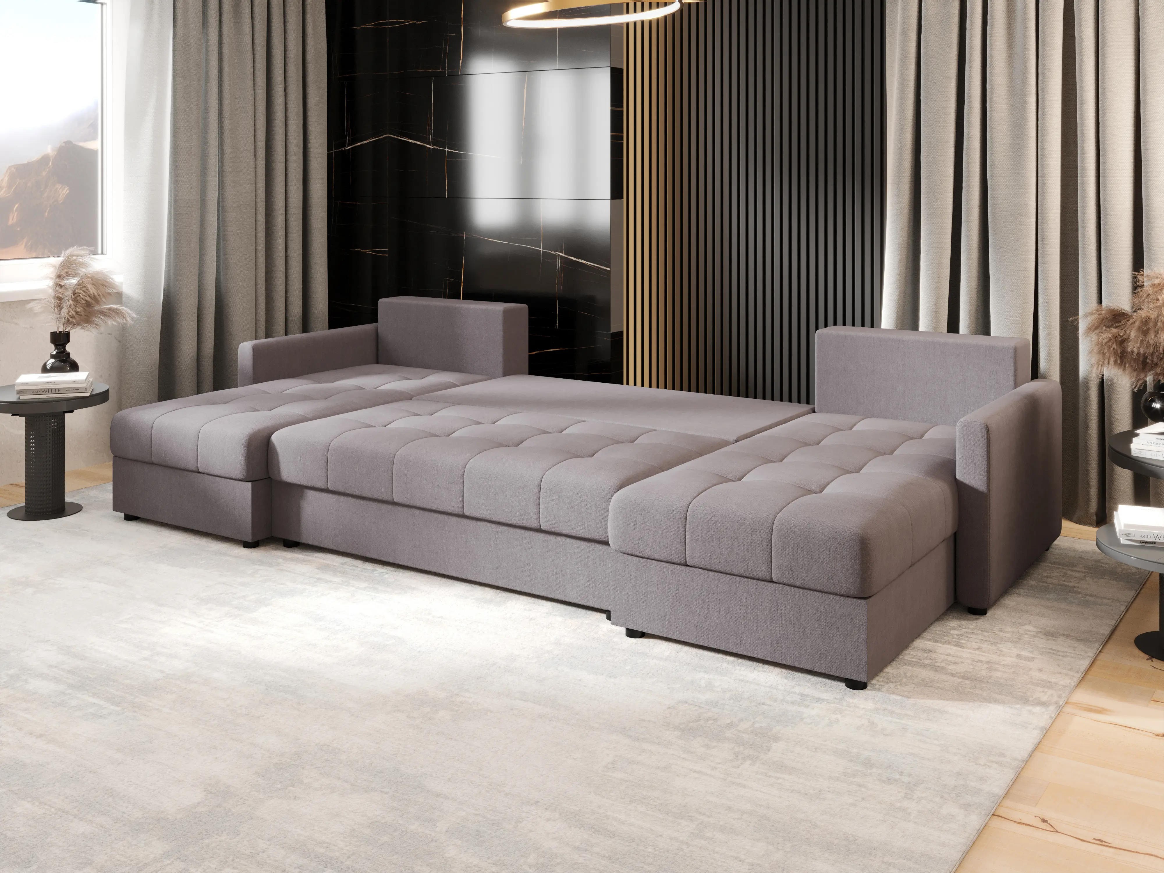 Диван П-образный Space Meble Mos U Bis Cosmic 160 (Gray)