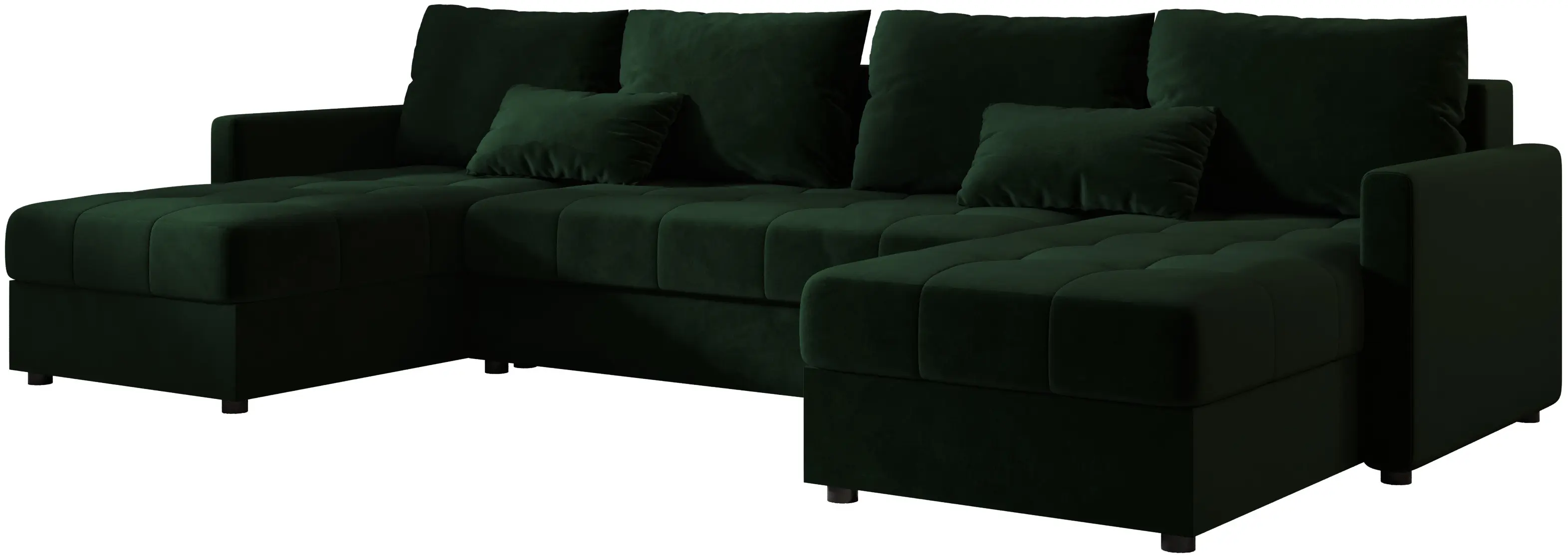 Canapea in forma de U Space Meble Mos U Bis Itaka 10 (Green Dark)