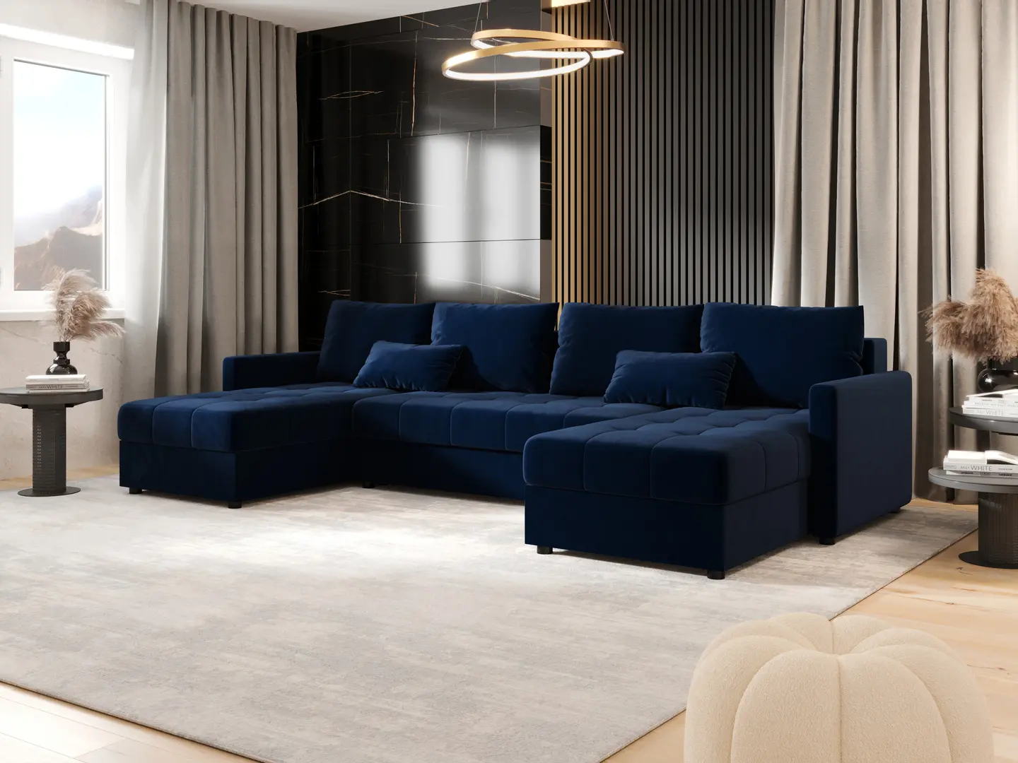 Canapea in forma de U Space Meble Mos U Bis Itaka 11 (Blue)