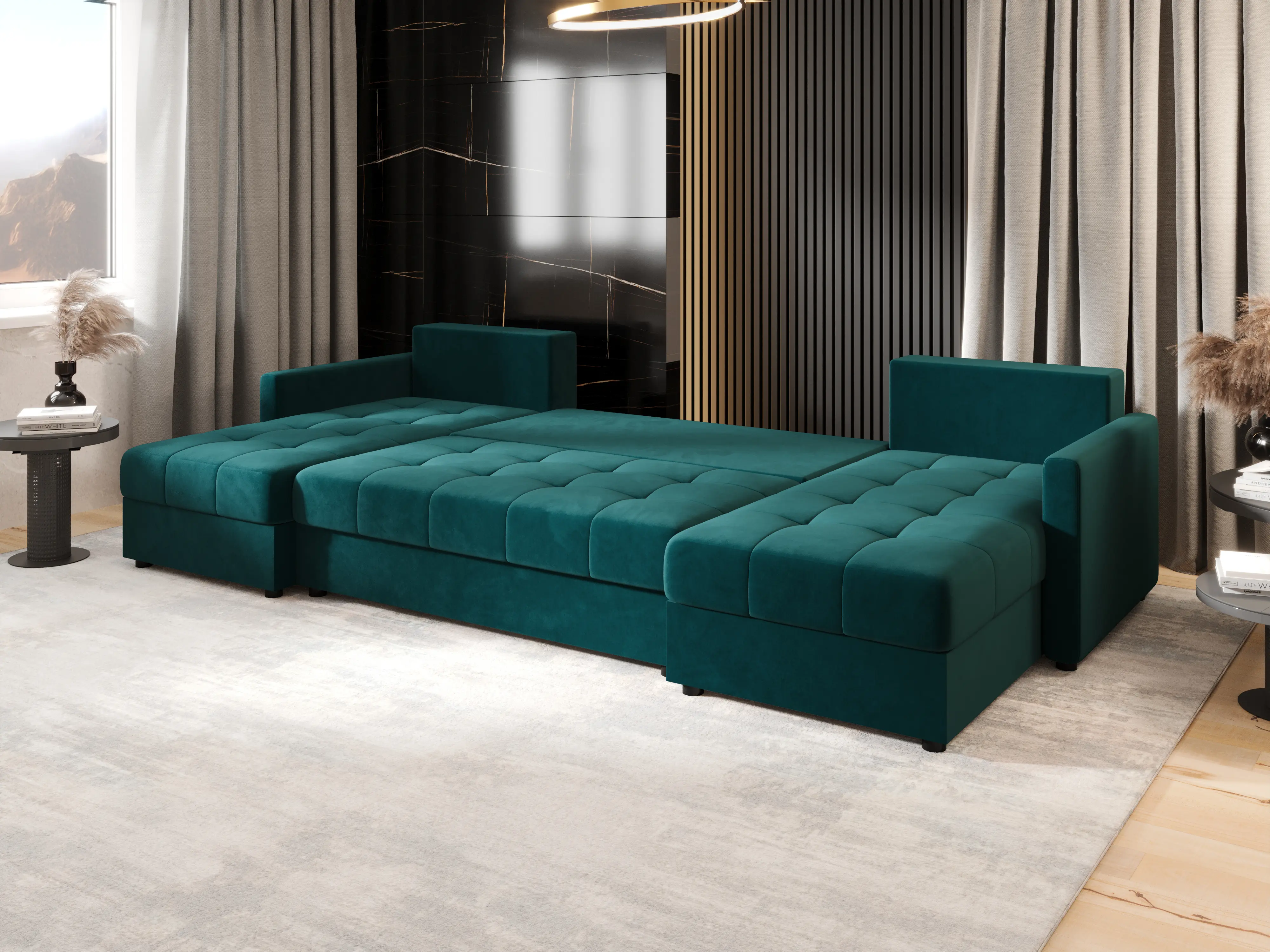 Canapea in forma de U Space Meble Mos U Bis Itaka 39 (Turquoise Dark)