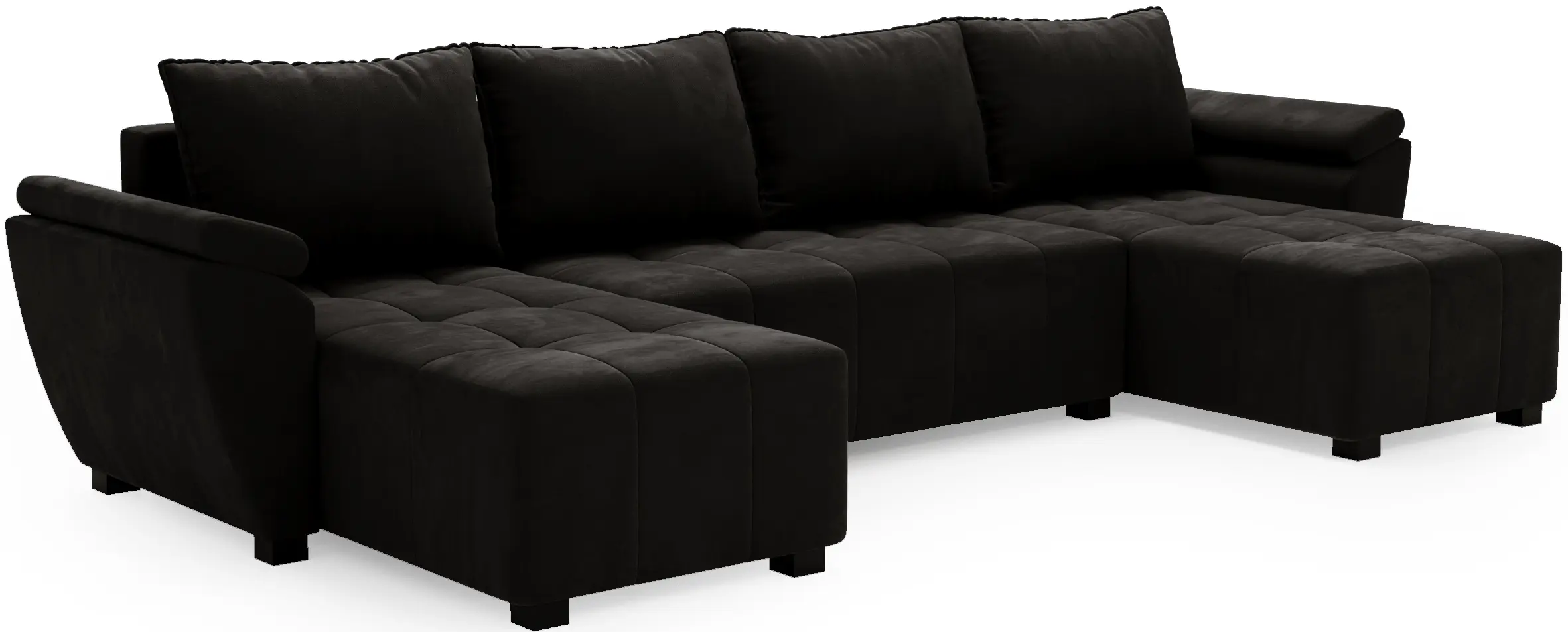 Диван П-образный Space Meble Zeus U Bis Monolith 97 (Dark Graphite)