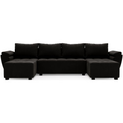 Диван П-образный Space Meble Zeus U Bis Monolith 97 (Dark Graphite) Thumb