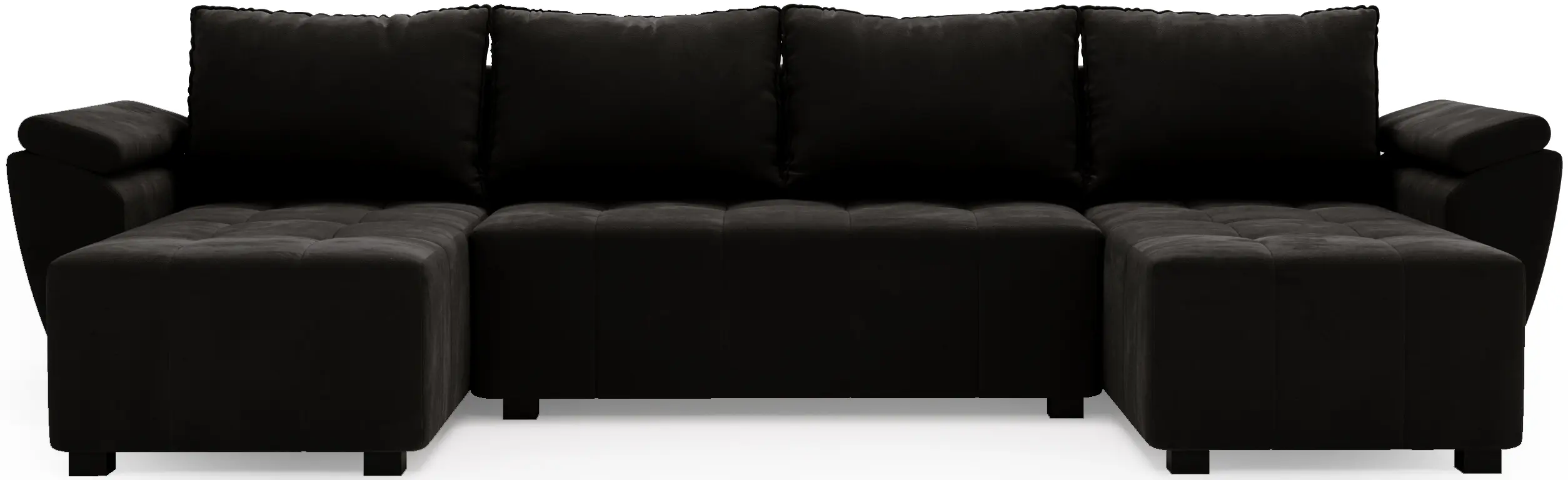 Диван П-образный Space Meble Zeus U Bis Monolith 97 (Dark Graphite)