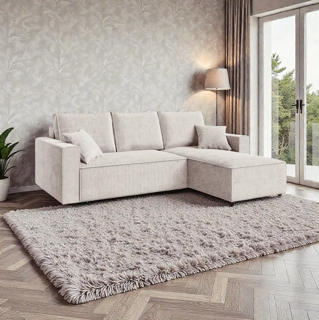 Canapea de colt Space Meble Amber L Poso 100 (Beige)