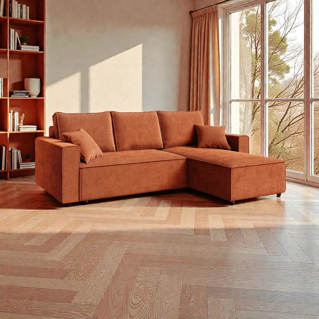 Диван угловой Space Meble Amber L Poso 40 (Orange)