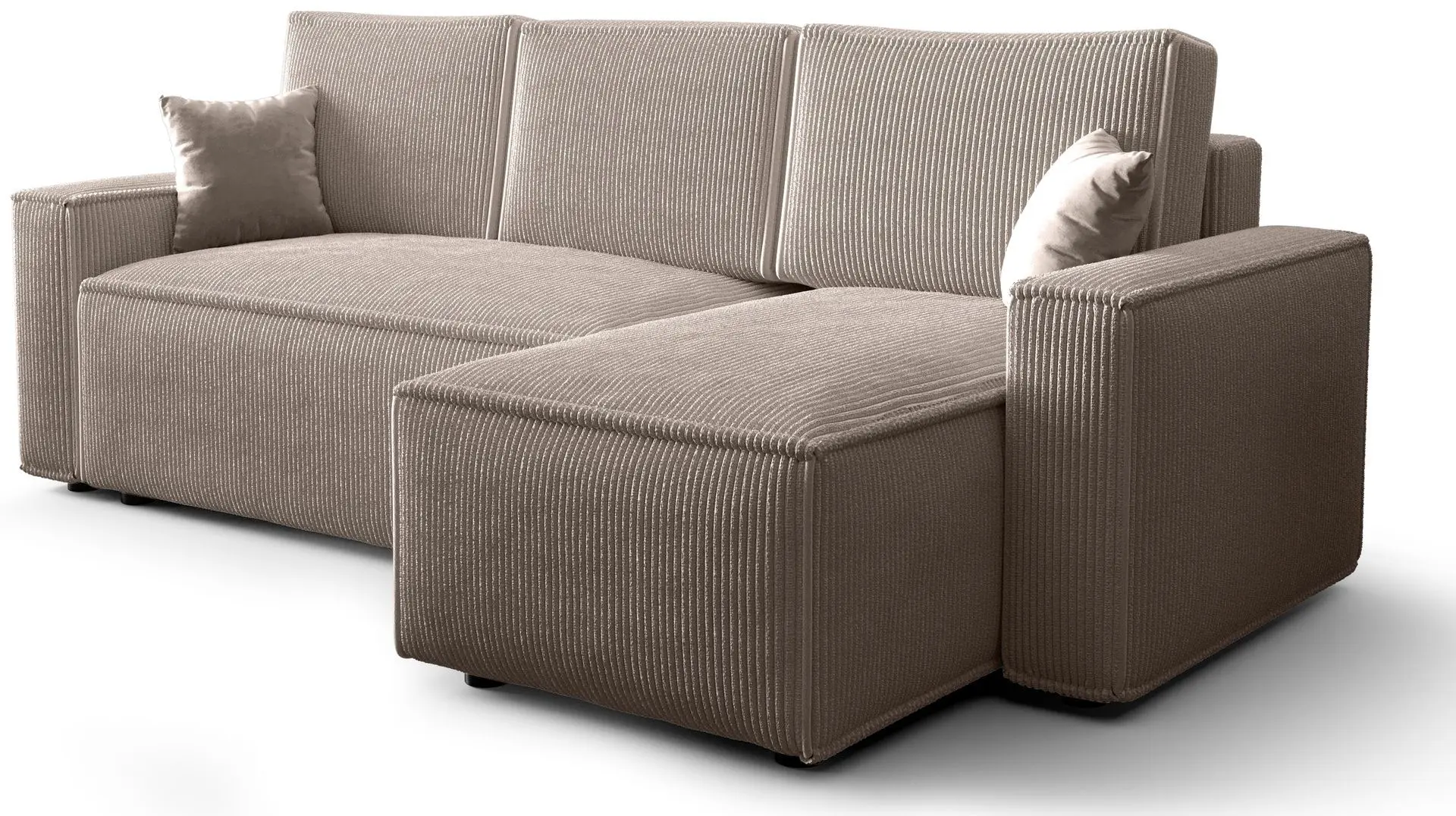 Canapea de colt Space Meble Ambro L Poso 02 (Dark Beige)