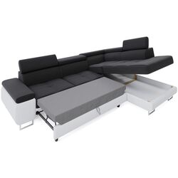 Canapea de colt Space Meble Anton L Right Sawana 14/D4 (Black/Gray) Thumb