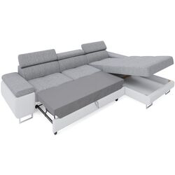 Canapea de colt Space Meble Anton Mini Right Kornet 02/D511 (Gray/White) Thumb