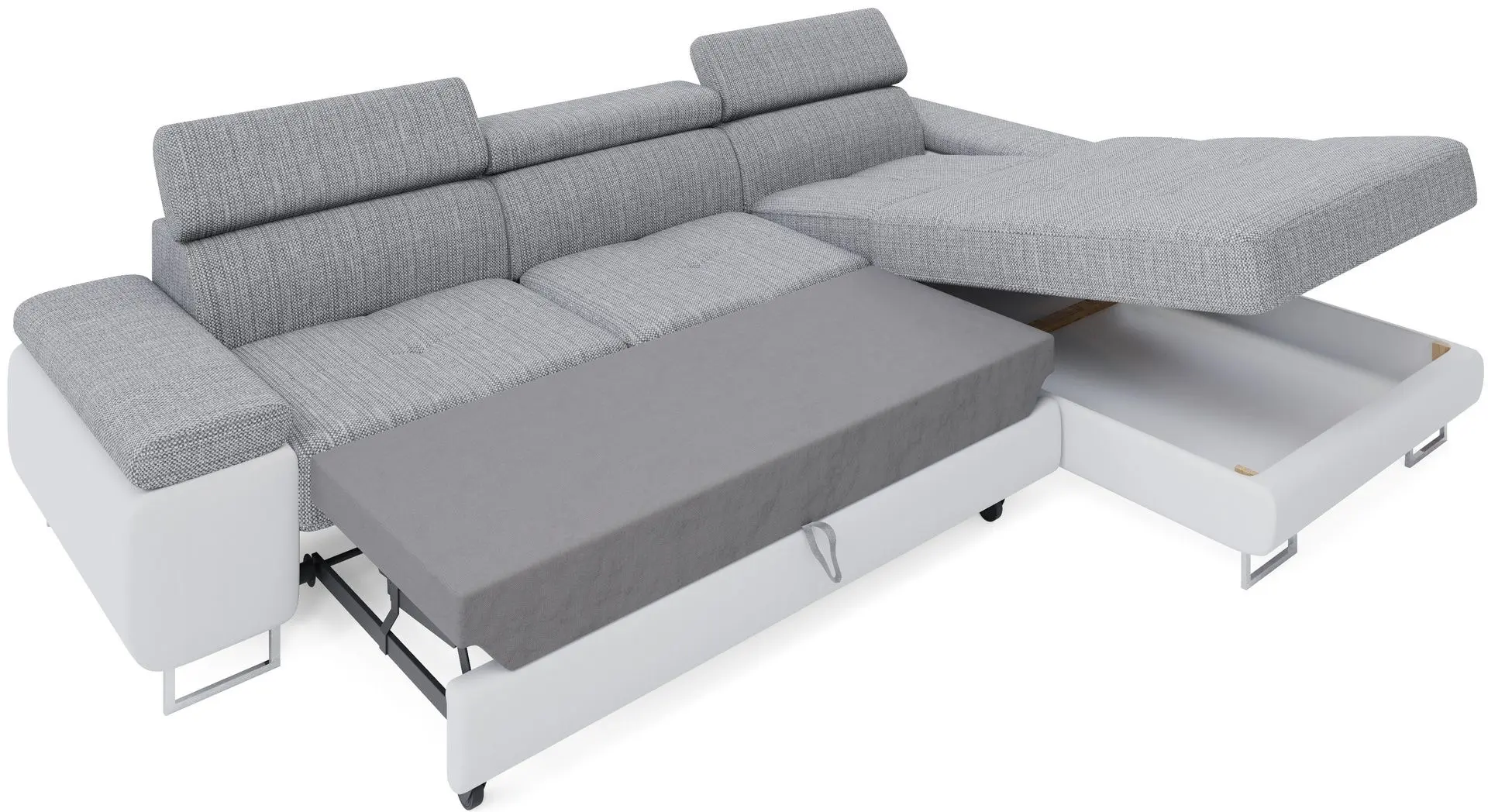 Canapea de colt Space Meble Anton Mini Right Kornet 02/D511 (Gray/White)