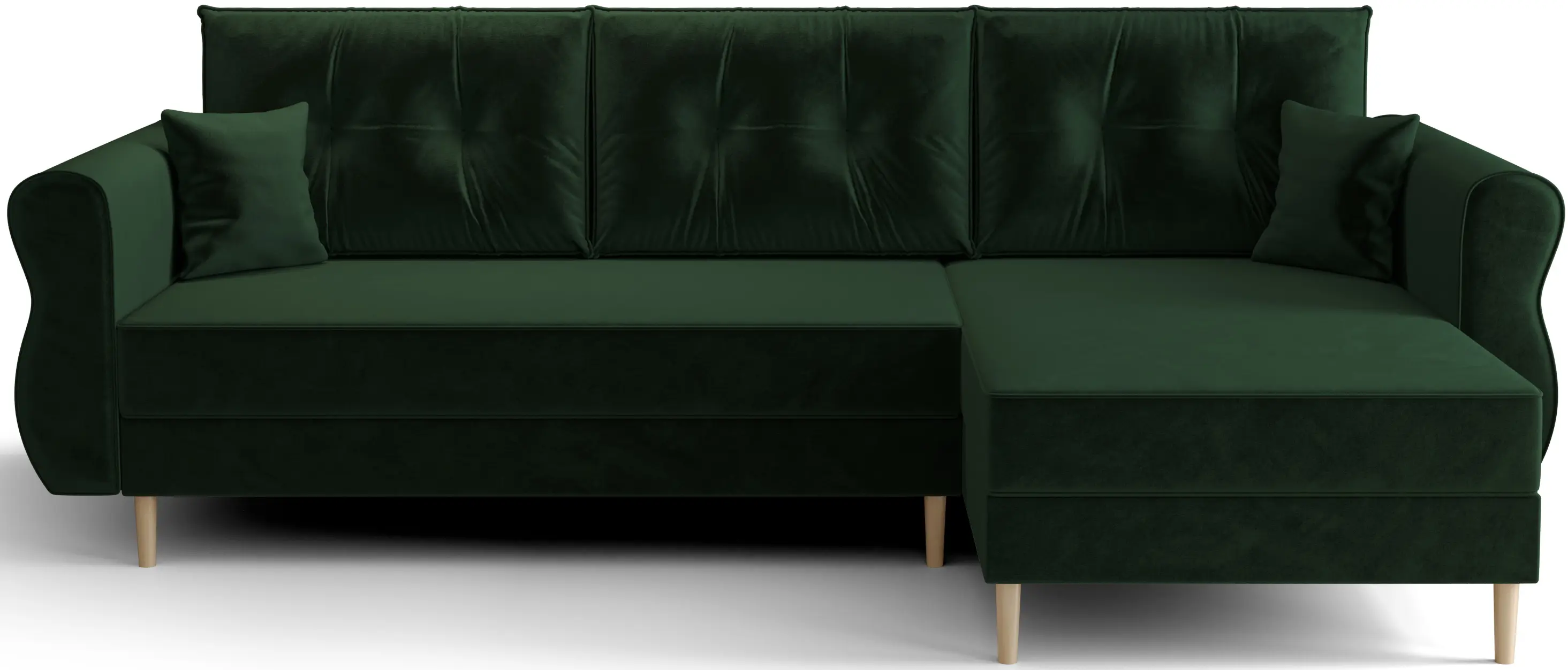 Canapea de colt Space Meble Apollo L Itaka 10 (Green Dark)