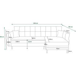 Canapea de colt Space Meble Apollo L Itaka 41 (Brown) Thumb