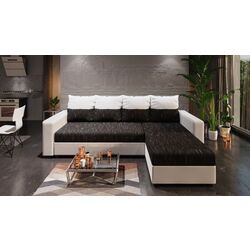 Диван угловой Space Meble Astana L Kornet 10/D511 (Black/White) Thumb