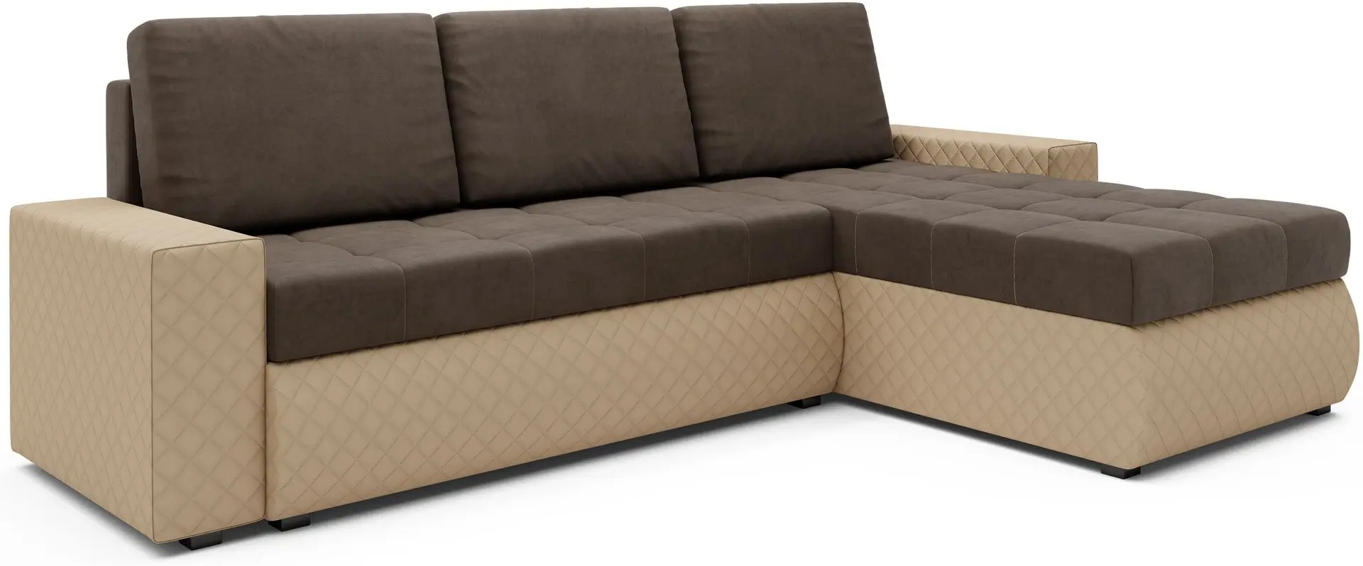 Canapea de colt Space Meble Bolt BIS (Brown/Beige)