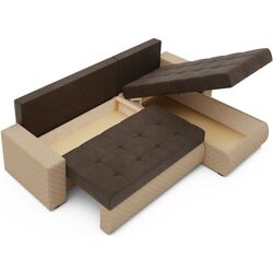 Canapea de colt Space Meble Bolt BIS (Brown/Beige) Thumb