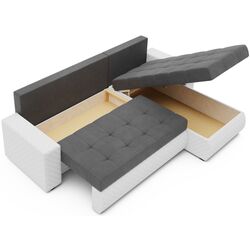 Диван угловой Space Meble Bolt BIS (Gray/White) Thumb