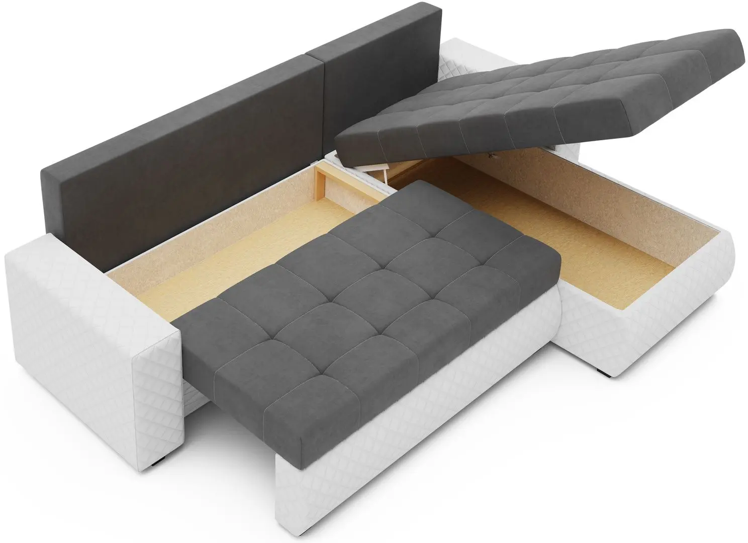 Диван угловой Space Meble Bolt BIS (Gray/White)