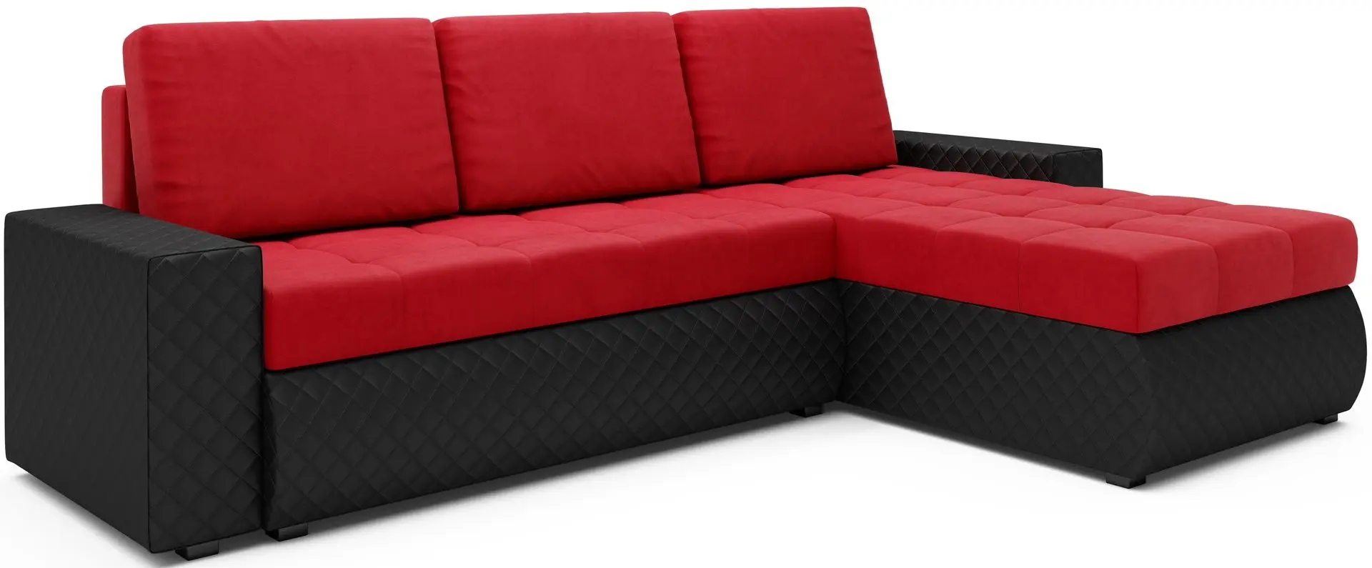 Canapea de colt Space Meble Bolt BIS (Red/Black)