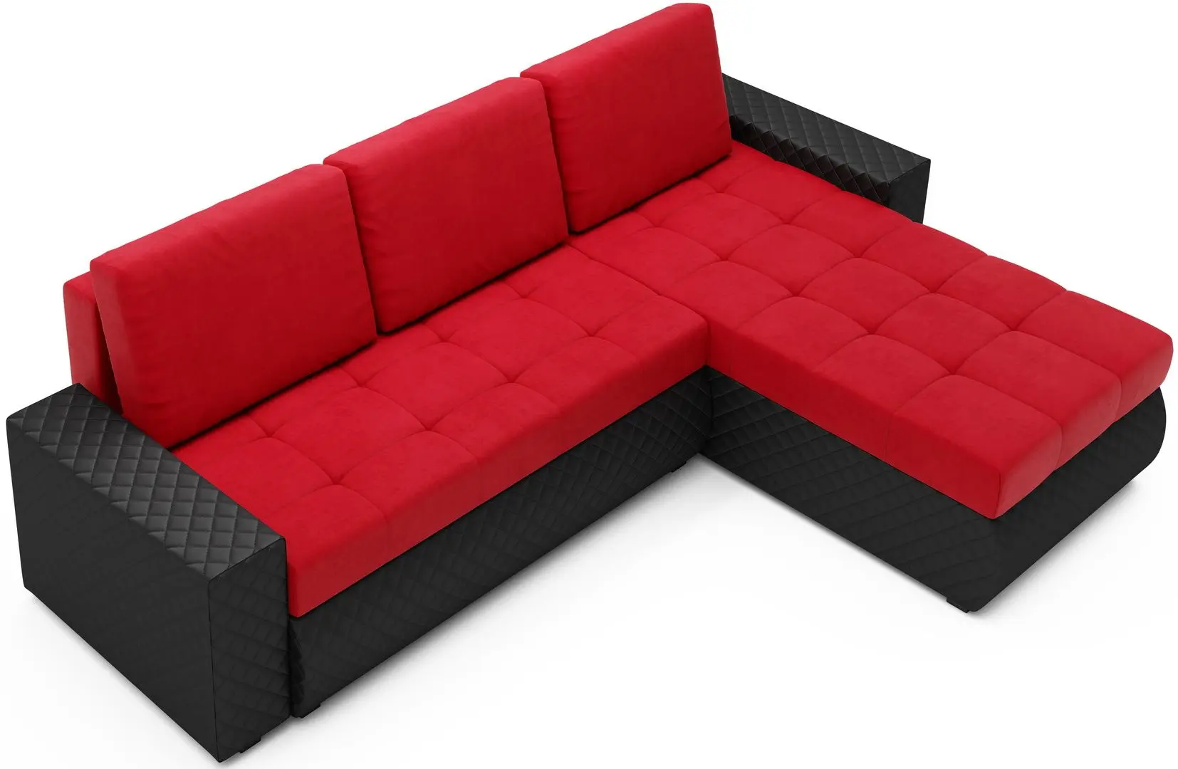 Canapea de colt Space Meble Bolt BIS (Red/Black)