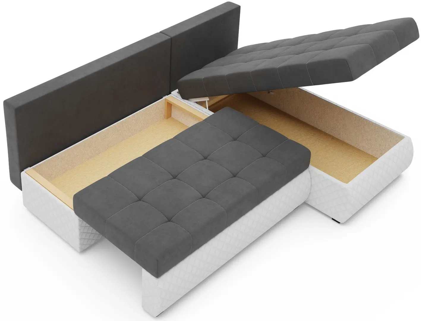 Диван угловой Space Meble Bolt (Gray/White)