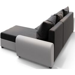 Canapea de colt Space Meble Dakar L Mikrofaza 1024/D511 (Gray/White) Thumb