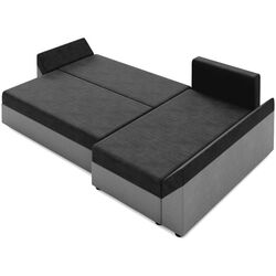 Диван угловой Space Meble Dante L Mikrofaza 15/Mikrofaza 22 (Black/Red) Thumb