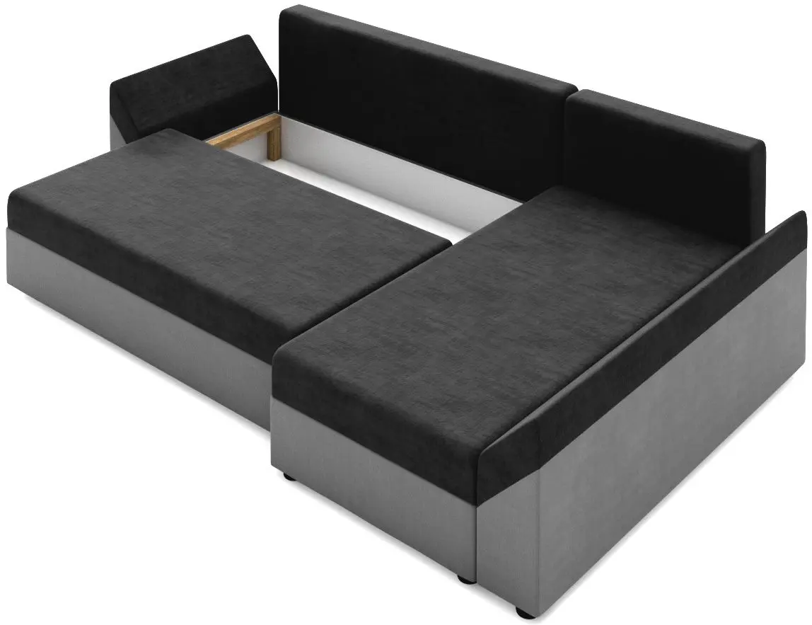 Canapea de colt Space Meble Dante L Sawana 21/Sawana 05 (Gray/Dark Gray)