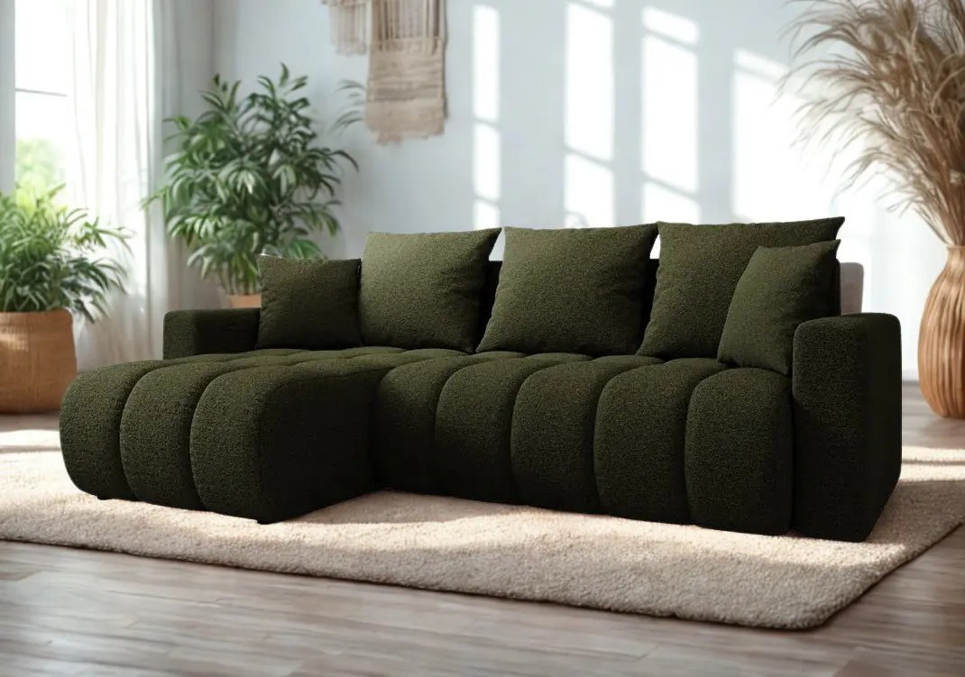 Canapea de colt Space Meble Giulia L Quelle 37 (Dark Green)