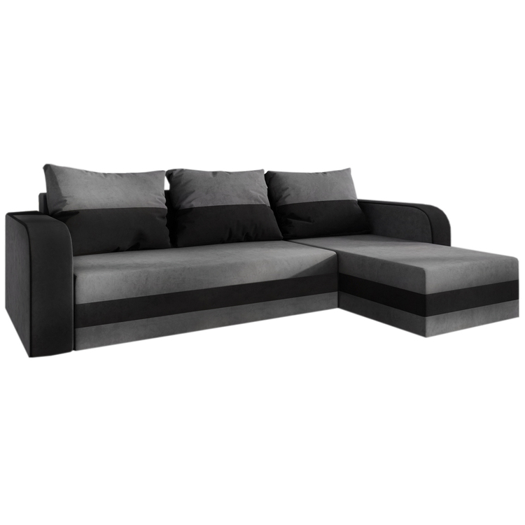 Диван угловой Space Meble Hewlet Bis Sawana 05/Sawana 14 (Dark Gray/Black)