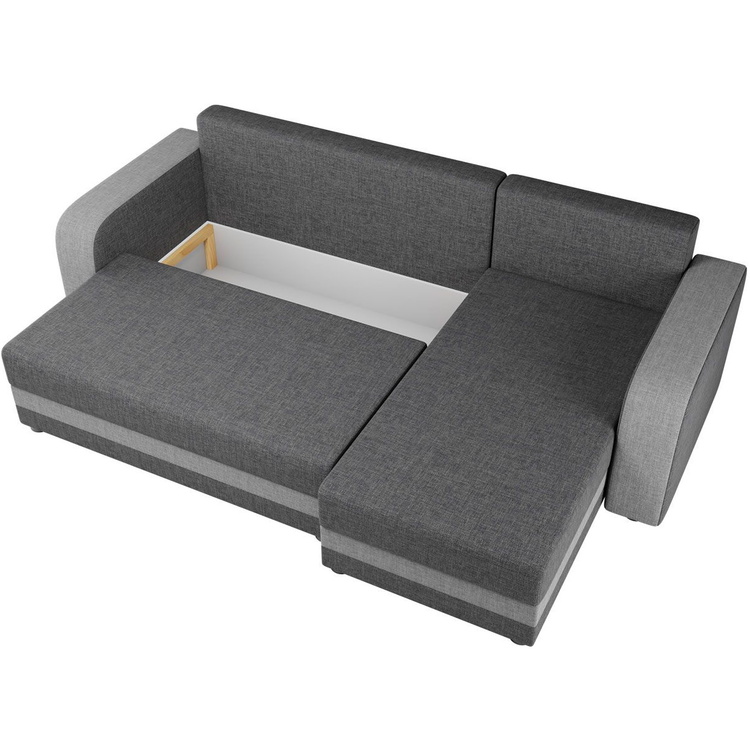 Диван угловой Space Meble Hewlet Bis Sawana 05/Sawana 14 (Dark Gray/Black)
