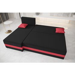 Диван угловой Space Meble Hewlet Sawana 14/Sawana 13 (Black/Red) Thumb