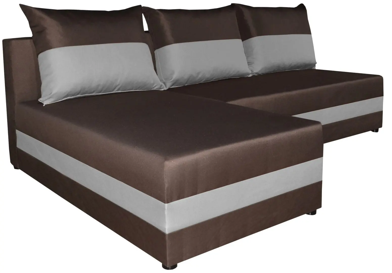 Canapea de colt Space Meble Hewlet Sawana 16/Sawana 20 (Dark Brown/Graphite)