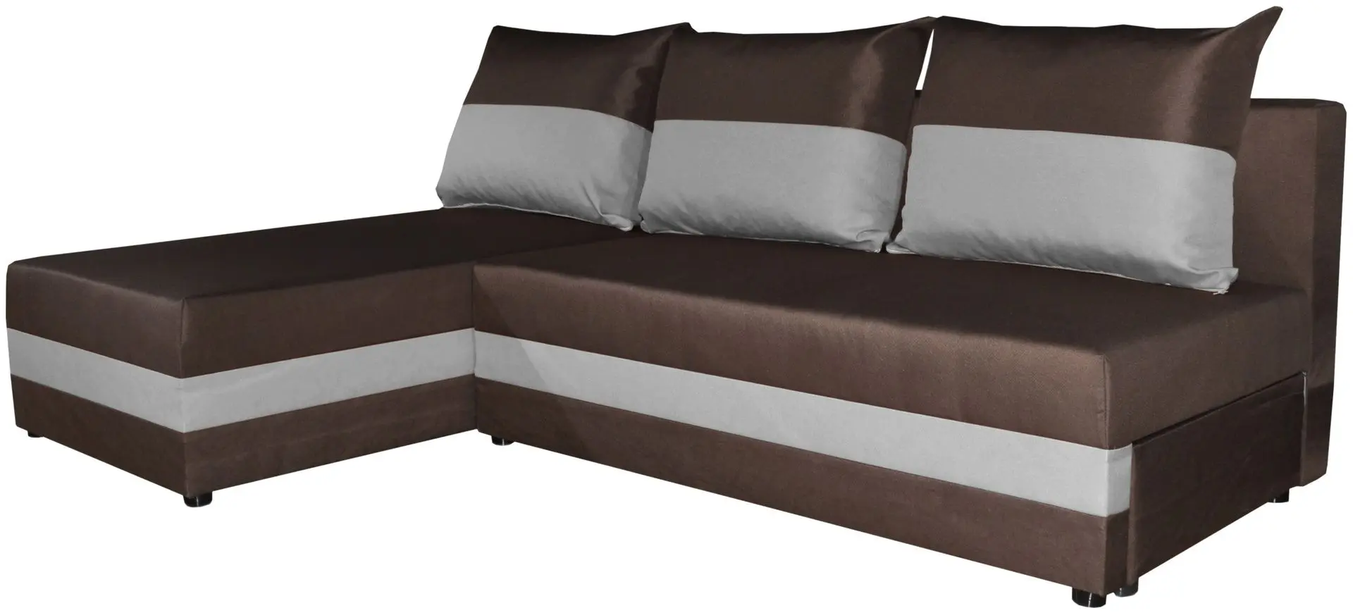 Canapea de colt Space Meble Hewlet Sawana 16/Sawana 20 (Dark Brown/Graphite)