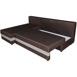 Canapea de colt Space Meble Hewlet Sawana 16/Sawana 20 (Dark Brown/Graphite) Thumb