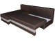 Canapea de colt Space Meble Hewlet Sawana 16/Sawana 20 (Dark Brown/Graphite)