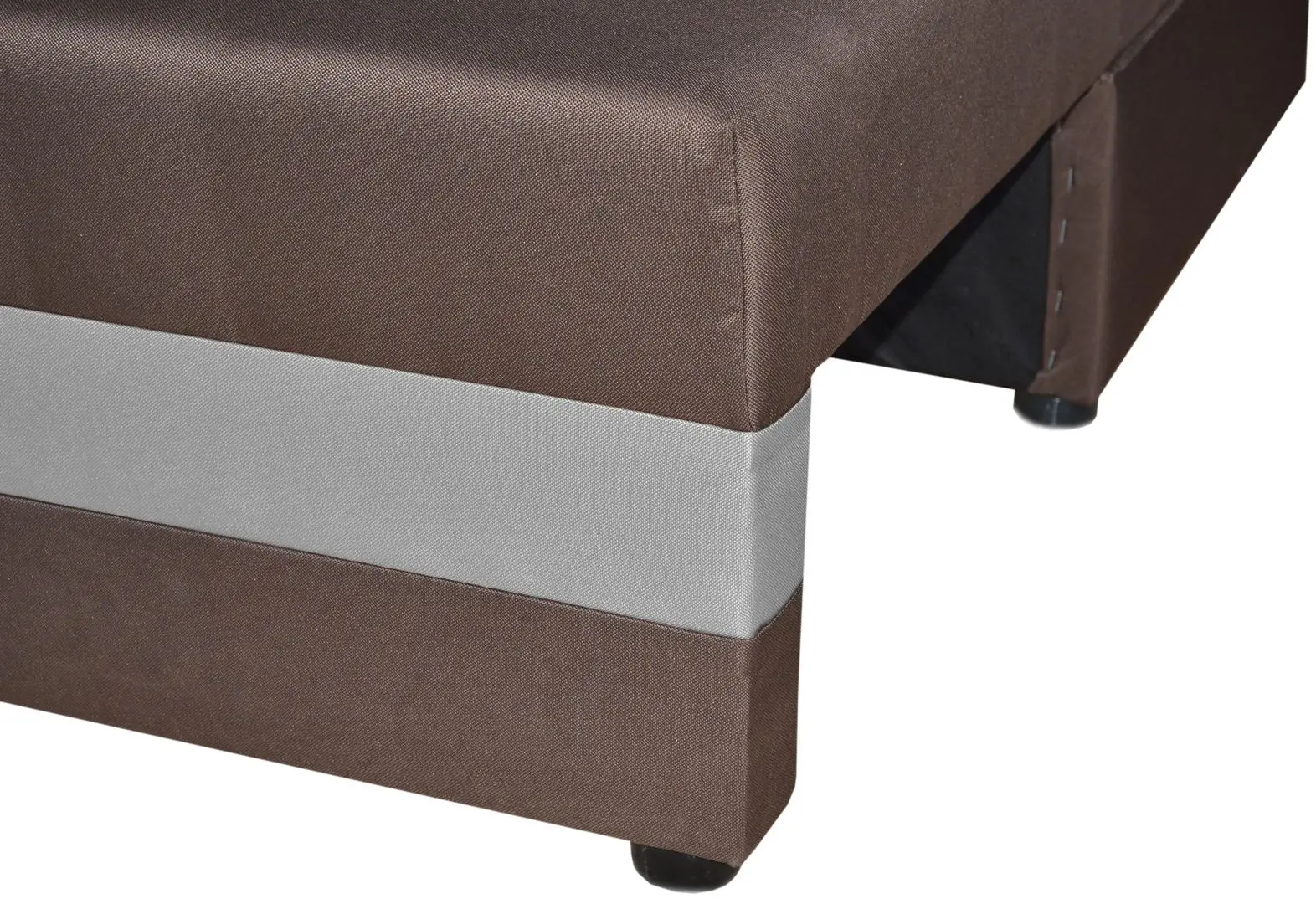 Canapea de colt Space Meble Hewlet Sawana 16/Sawana 20 (Dark Brown/Graphite)