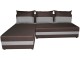 Canapea de colt Space Meble Hewlet Sawana 16/Sawana 20 (Dark Brown/Graphite)