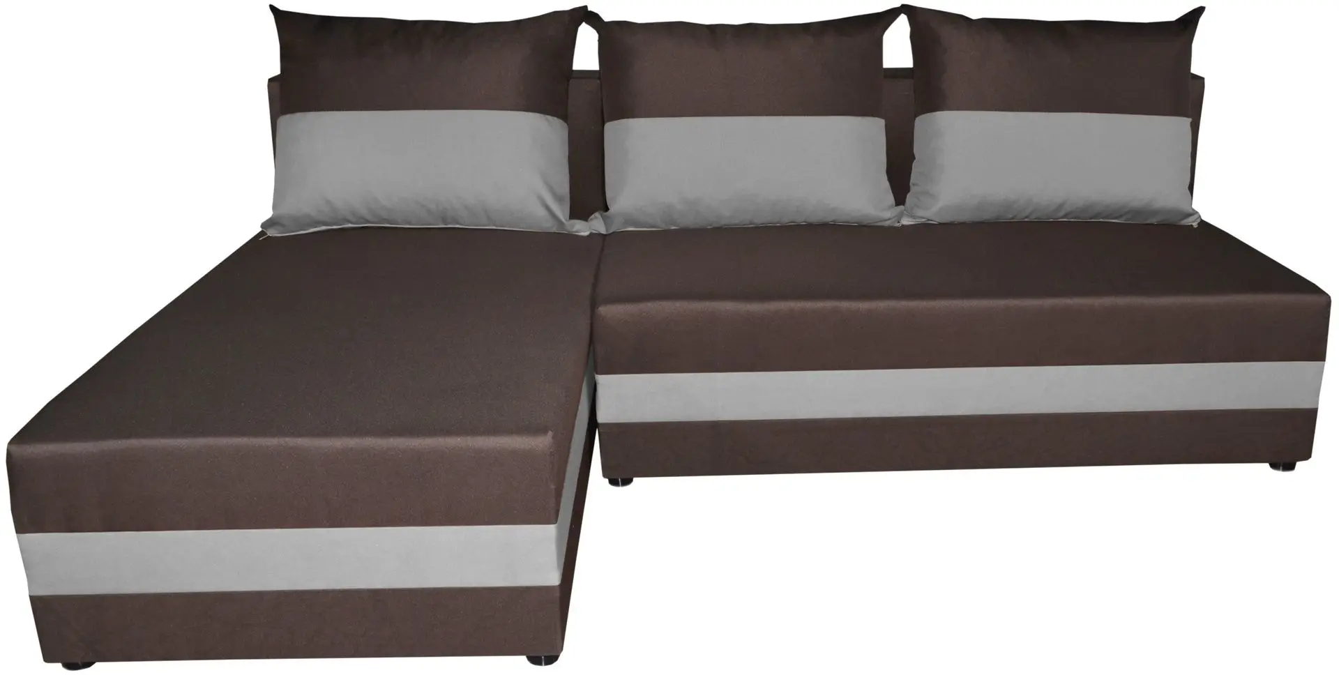 Canapea de colt Space Meble Hewlet Sawana 16/Sawana 20 (Dark Brown/Graphite)