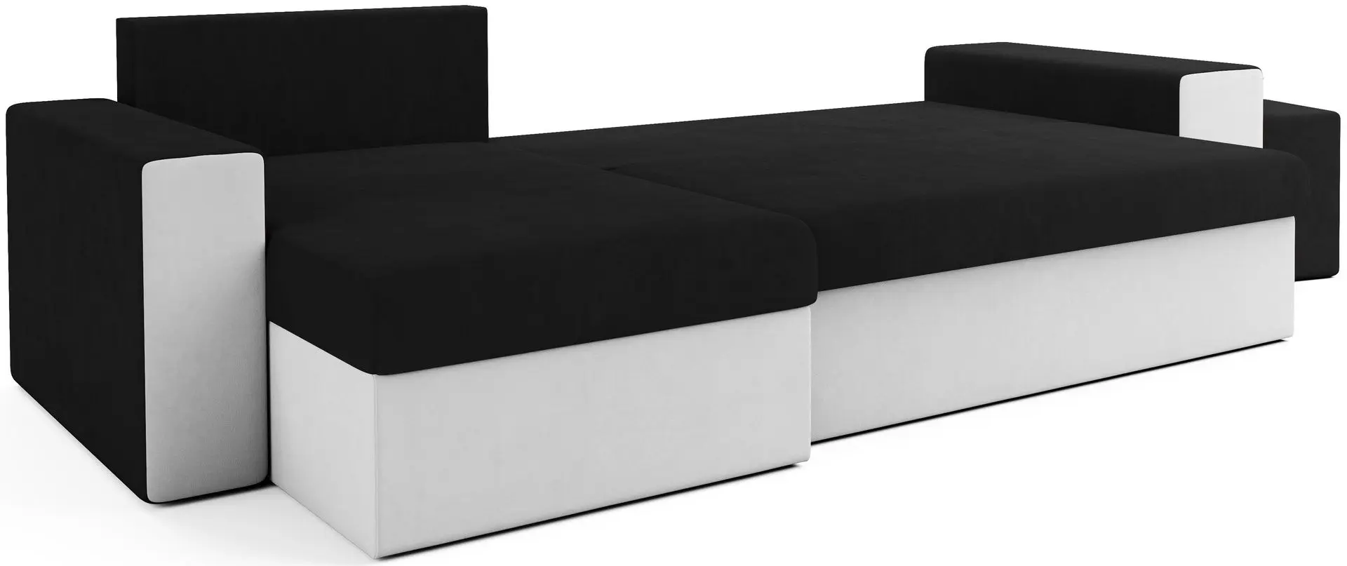 Canapea de colt Space Meble Kansas Mikrofaza 15/Mikrofaza 31 (Black/White)