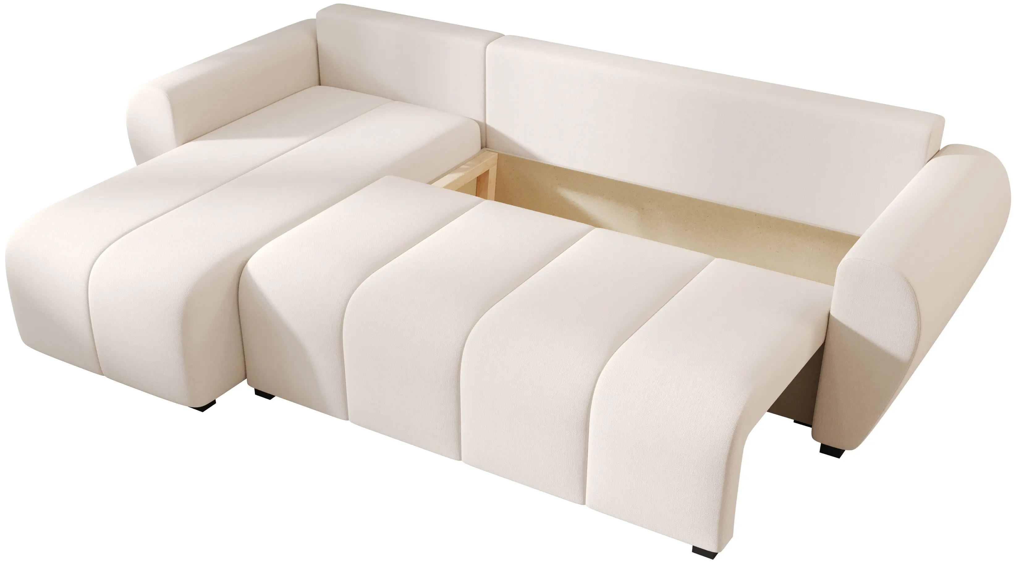 Canapea de colt Space Meble Molisa L Cosmic 10 (Cream)