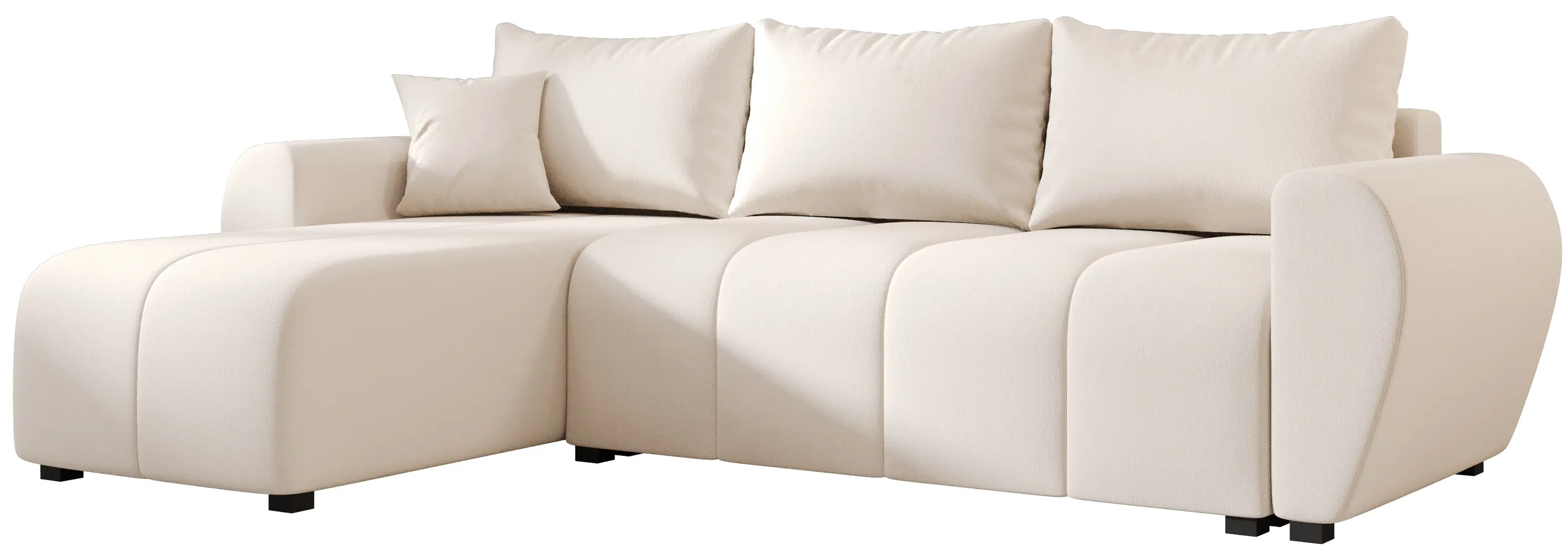 Canapea de colt Space Meble Molisa L Cosmic 10 (Cream)