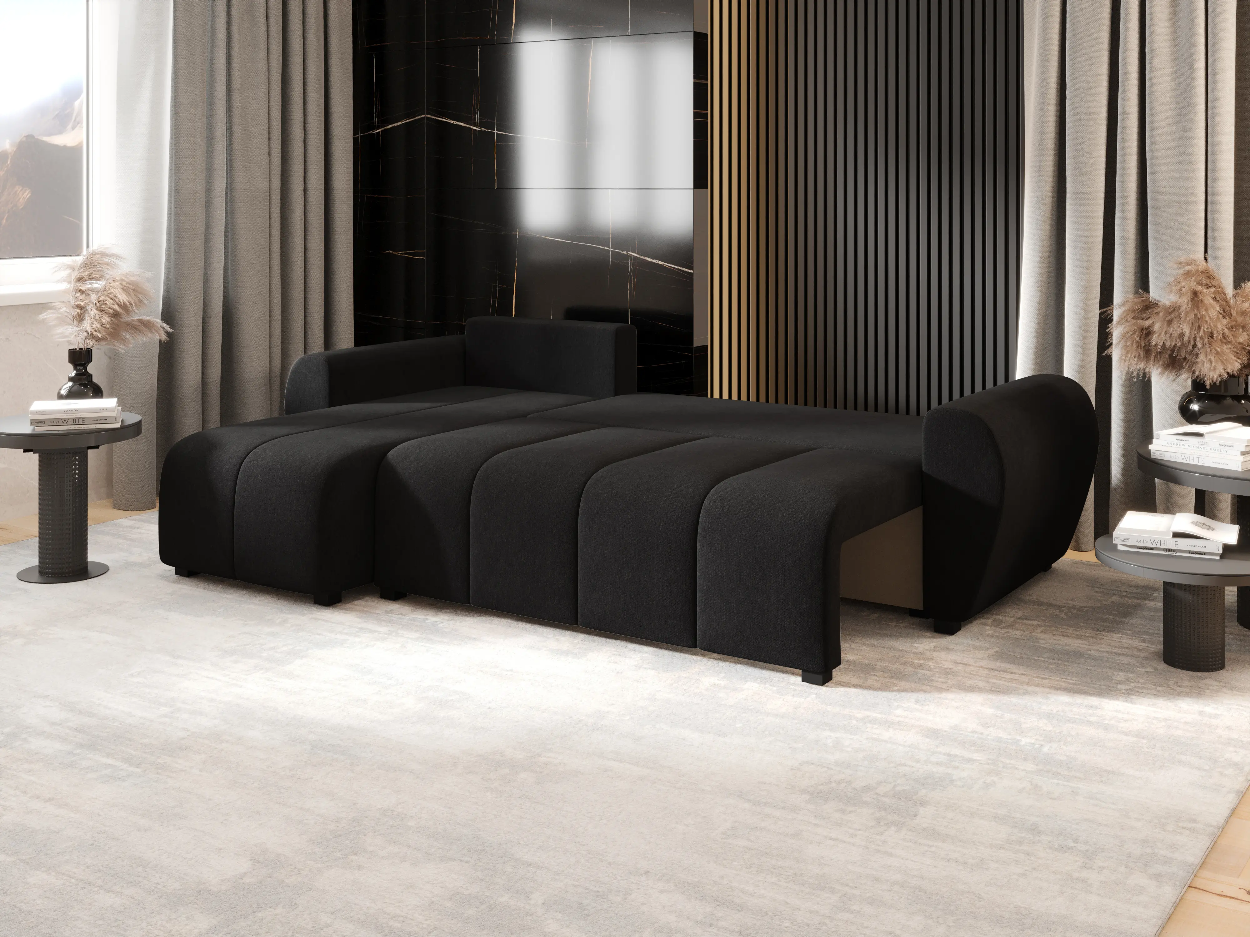 Диван угловой Space Meble Molisa L Cosmic 100 (Black)